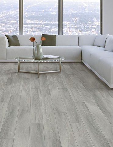 Living Room Gray Greige Luxury Vinyl Plank LVP -  Alsea Bay Granite Interiors in Waldport, OR